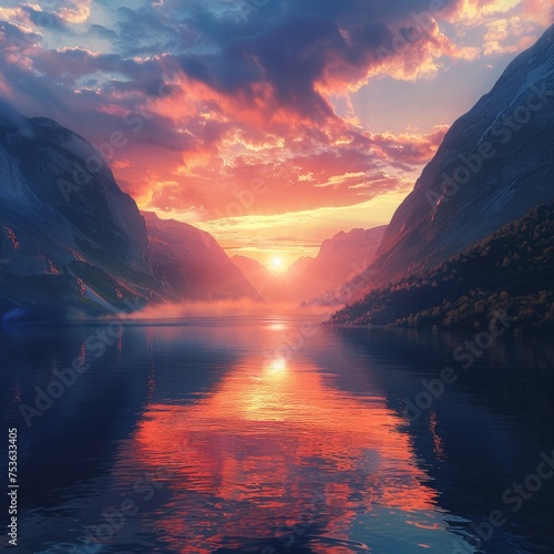 Mountain Silence, Sunset Reflections
