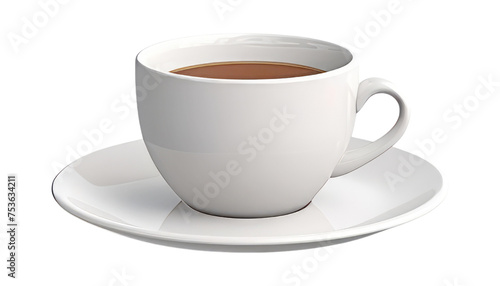 cup of coffee isolated on transparent background cutout photo