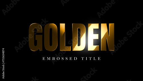 Solid Gold Embossed 3D Title