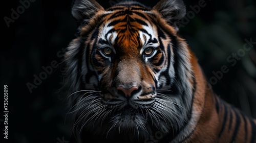 a cinematic and Dramatic portrait image for tiger