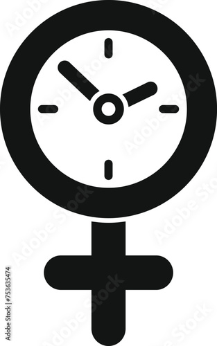 Female menopause icon simple vector. Flash age cycle. Medical pain body