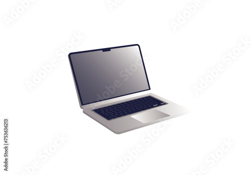 ノートパソコン　斜め前