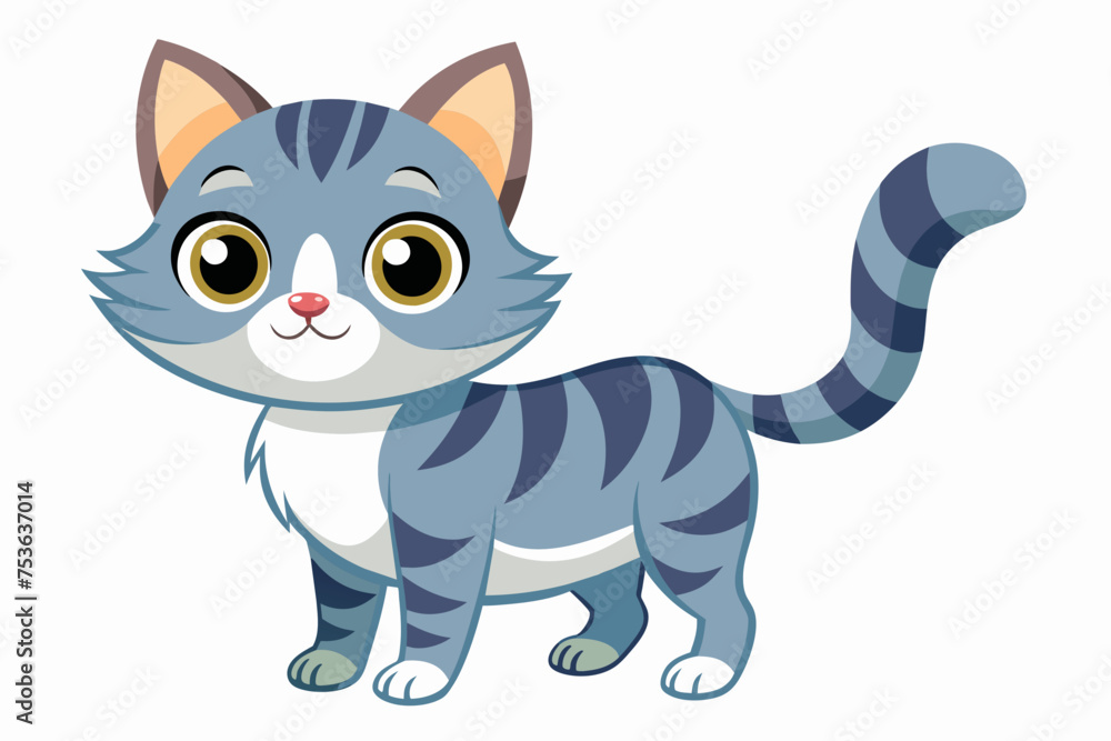 Fototapeta premium Cute cat vector illustration 