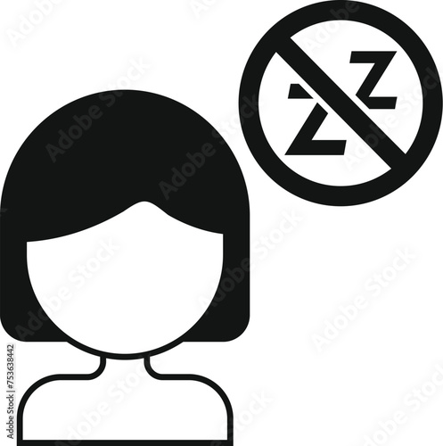 Female age depression icon simple vector. Menopause cycle. Wife change reproductive
