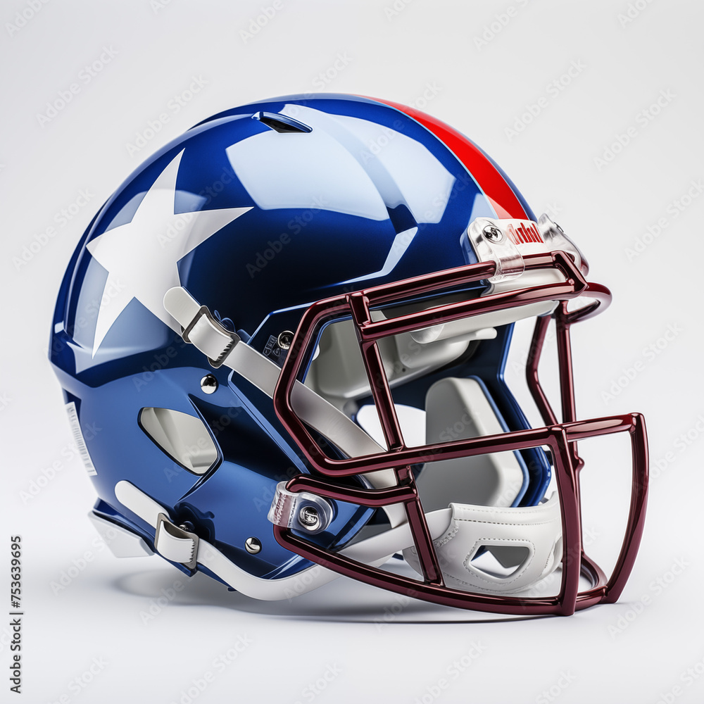 Fototapeta premium American football helmet on white background