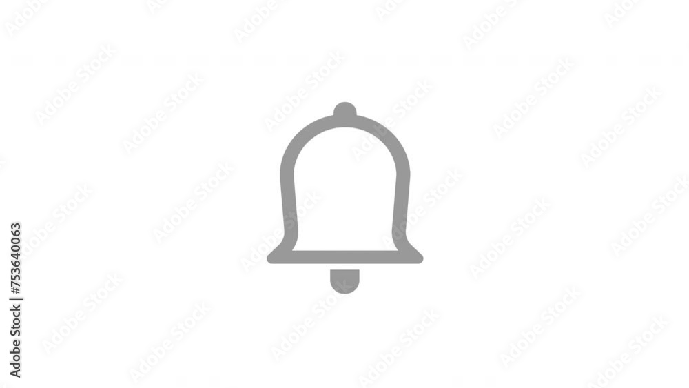 Notification Bell button animated icon, transparent background embed ...