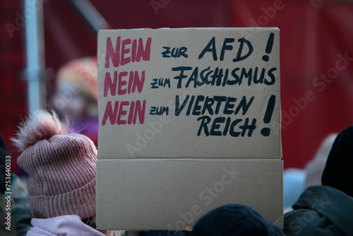 Hintergrundbild, Demonstration gegen rechte politik in Deutschland photo