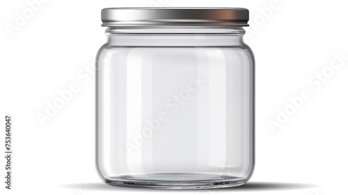 Jar with Metal Lid on Transparent Background (Aspect Ratio 16:9)