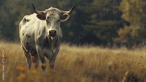 a cinematic and Dramatic portrait image for cow