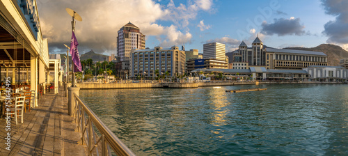 View of Caudan Waterfront in Port Louis, Port Louis, Mauritius photo