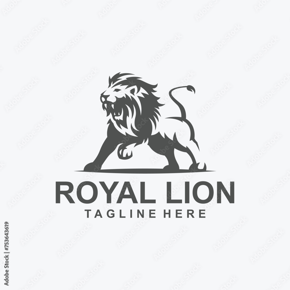 Fototapeta premium Lion logo with cool style