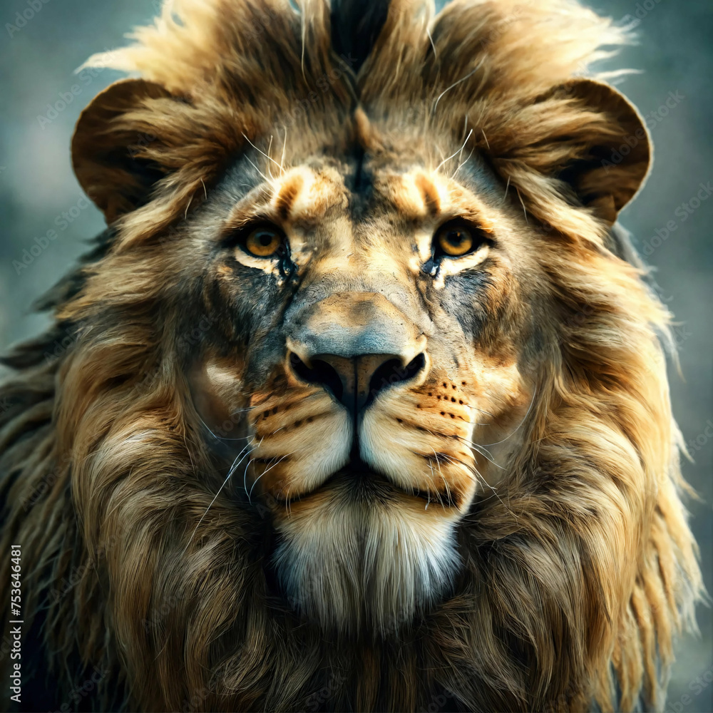 Ein prächtiger Löwenkopf
