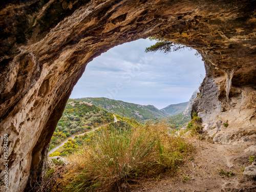 The Real Cave of Pythagoras, Mount Kerkis, Samos Island, North Aegean photo