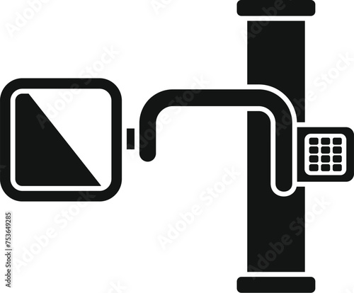 Xray tool hospital icon simple vector. Clinic wellness. Thorax beam patient