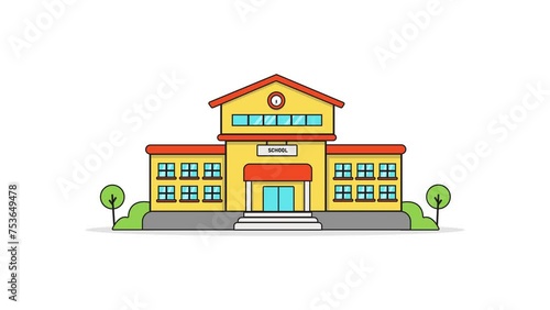 Dynamic School Building Animation Video photo