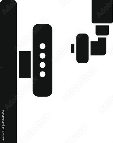 Fast Xray equipment icon simple vector. Veterinary clinic. Facility client person