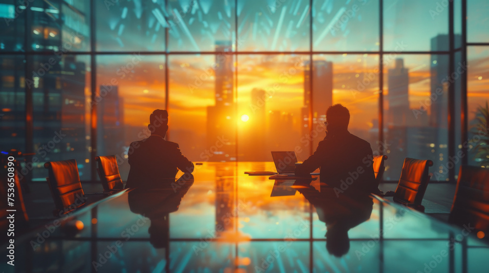 Group of Business People Working in the Office Concept.