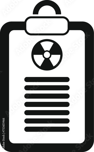 Radiology clipboard icon simple vector. Xray examination. Client clinic person