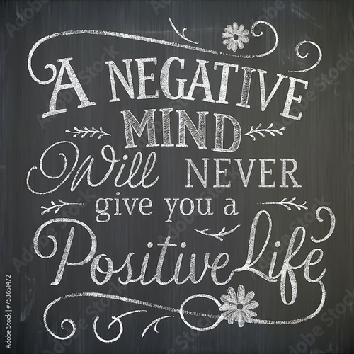 inspirational positive life quote with lettering on blackboard for motivation and training the mindset, sports workout fitness meditation quotes