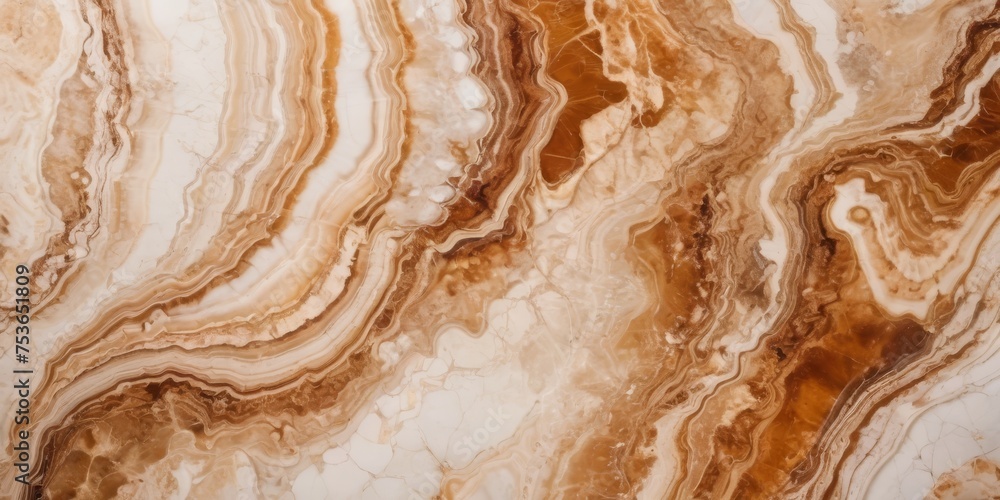 white and brown polished onyx marble texture background