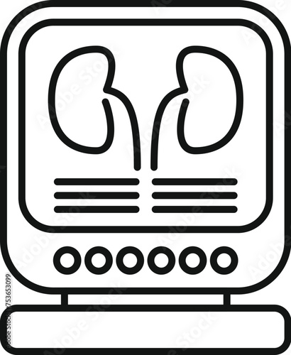 Xray person back image icon outline vector. Clinic ward. Medical care health