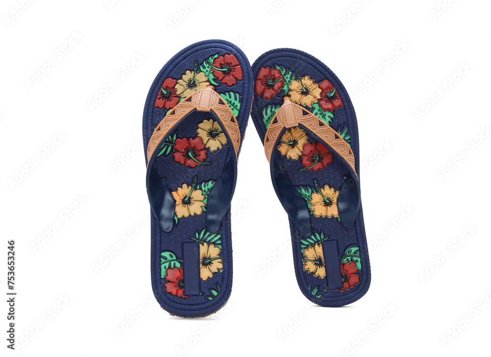 floral design womens eva flip-flop isolated floral design womens eva flip-flop isolated