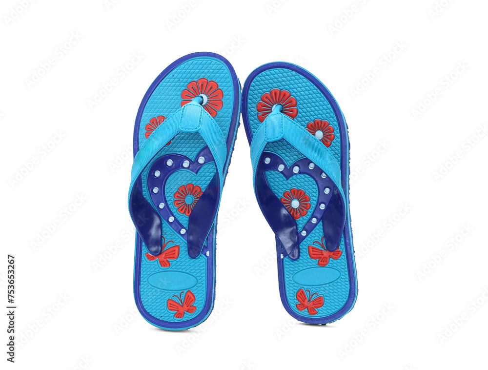 floral design womens eva flip-flop isolated floral design womens eva flip-flop isolated