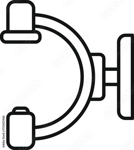 Human machine Xray icon outline vector. Hospital examination. Radiology theater