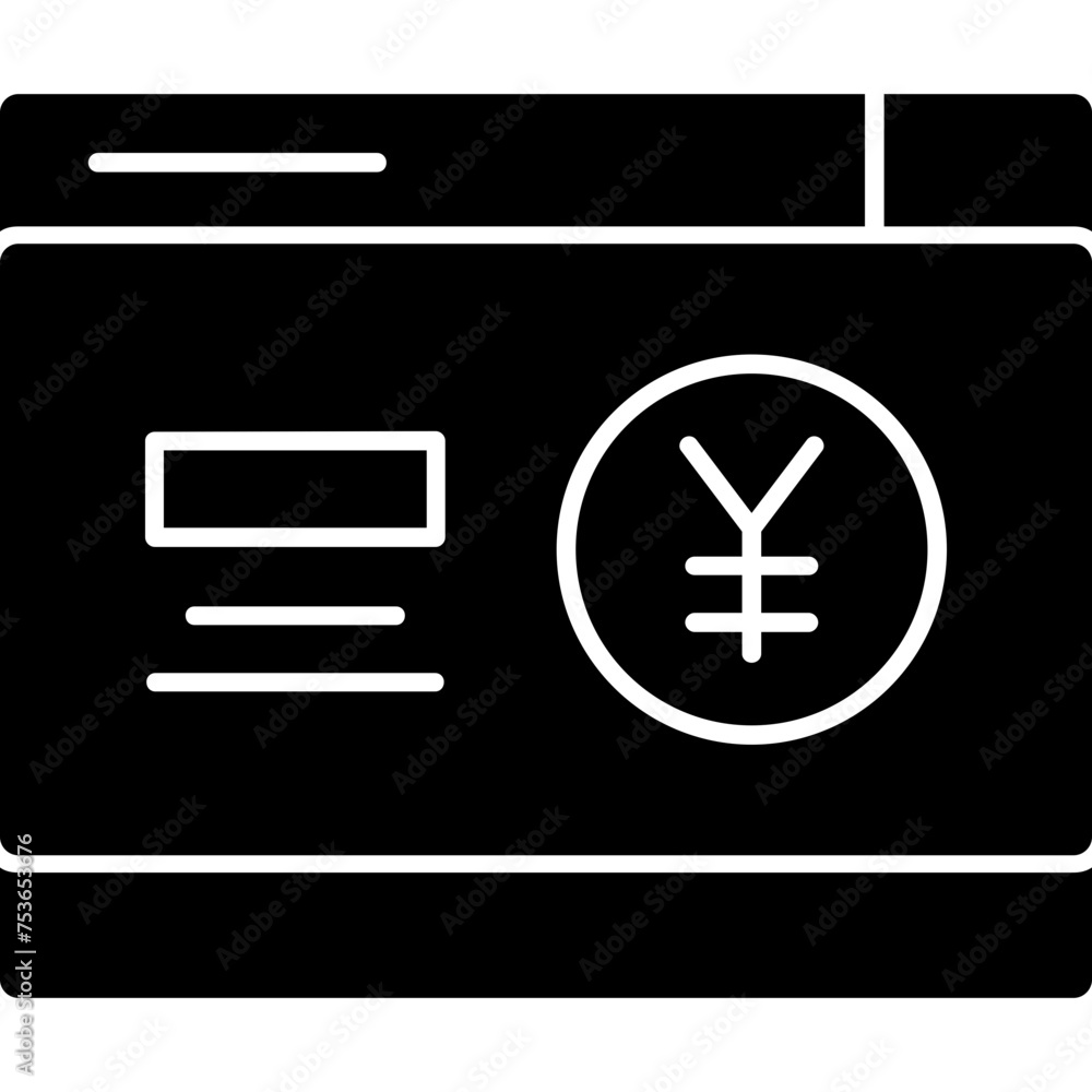 Fototapeta premium Yen Sign Icon