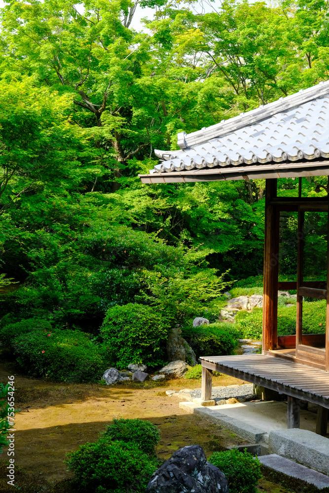 新緑が美しい頃の京都鷹峯源光庵の風景 新緑が美しい頃の京都鷹峯源光庵の風景