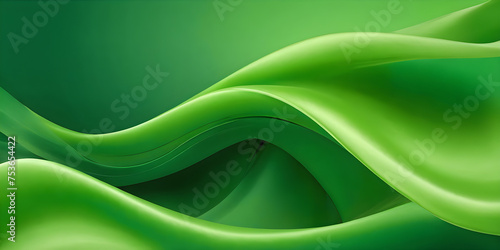 Green Silky Wave Background