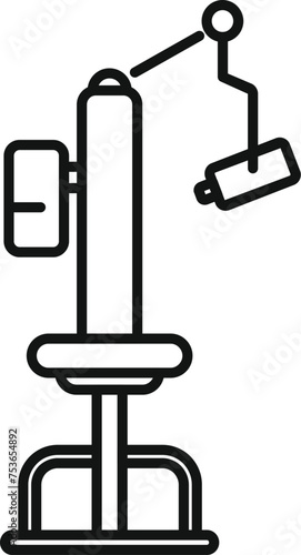 Patient care scan icon outline vector. Human machine. Hospital examination