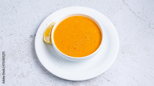 Lentil soup bowl