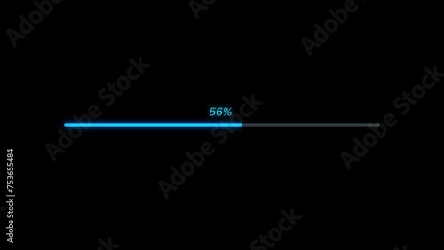 Abstract new fast loading bar icon animation background. photo