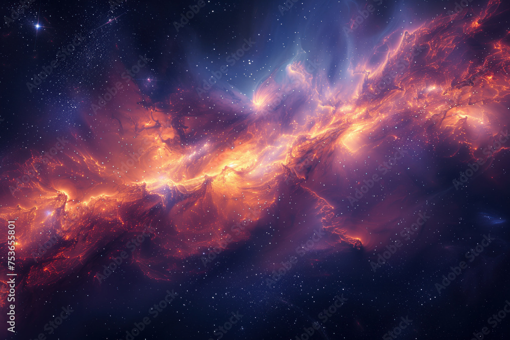 Fototapeta premium Breathtaking Space Scenery, Beautiful Universe, Generative AI