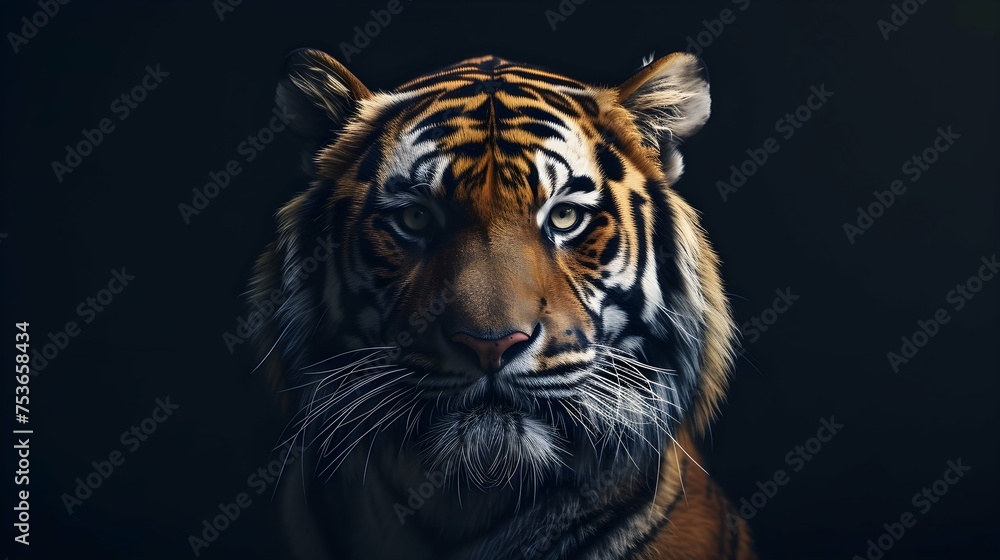Fototapeta premium a cinematic and Dramatic portrait image for tiger