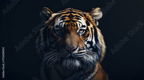 a cinematic and Dramatic portrait image for tiger