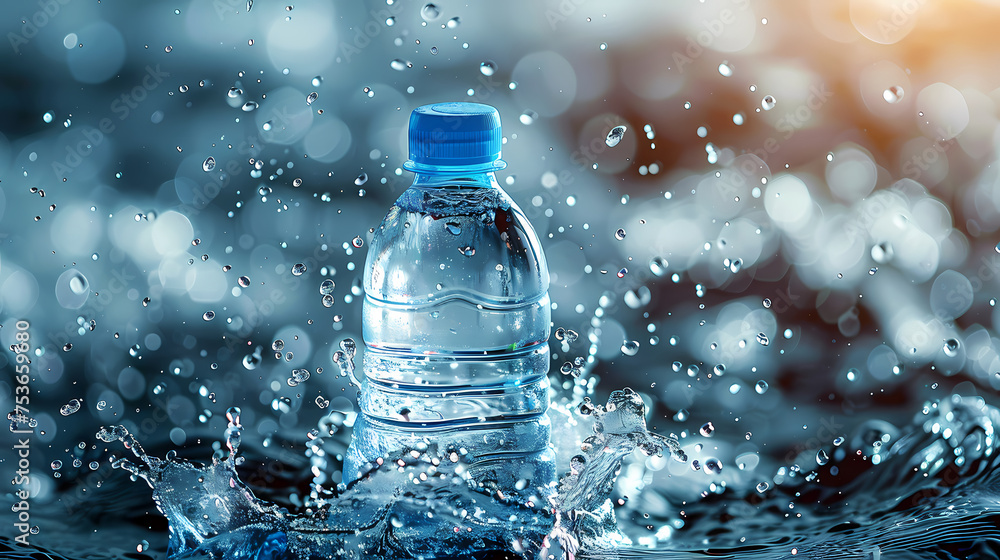 Bottle of water, healthy lifestyle concept Bottle of water, healthy lifestyle concept