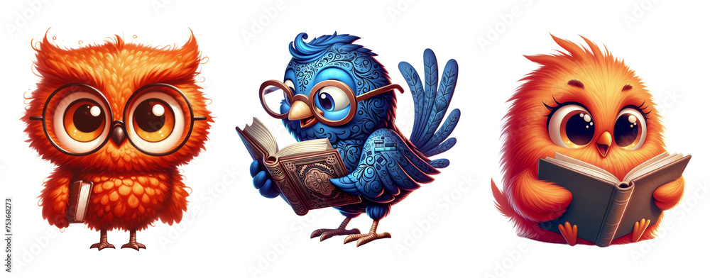 Educated Bird Clipart. Back to School