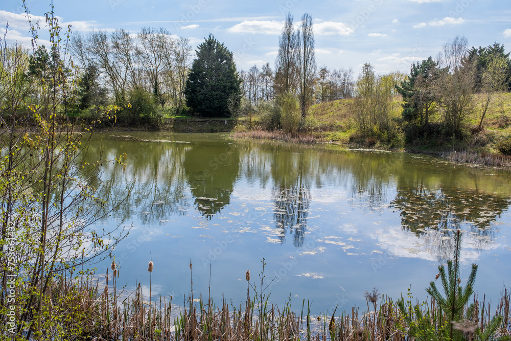 a fishing lake created from disused quarry a fishing lake created from disused quarry
