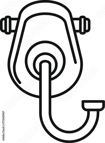 Respiratory nasal mask icon outline vector. Medical aid care. Oxygen device