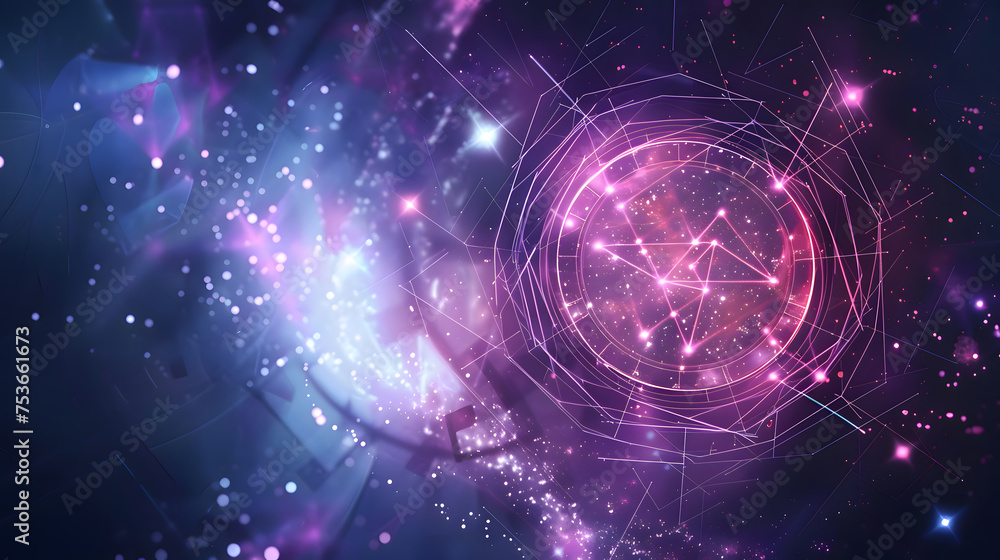 Abstract geometric background - Space galaxy design Abstract geometric background - Space galaxy design