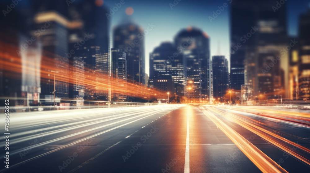 Night traffic in the city - blurred motion Night traffic in the city - blurred motion
