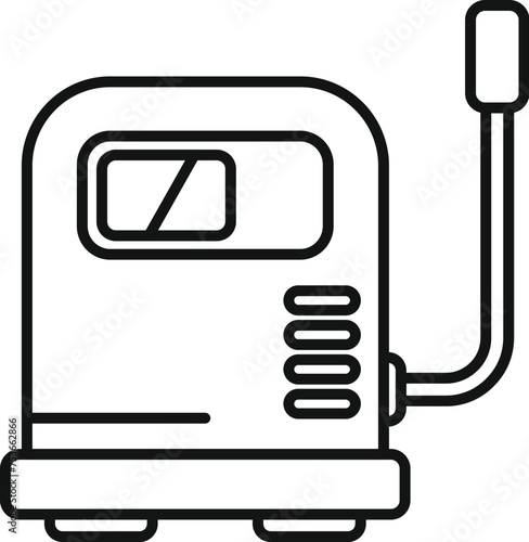 Control medical equipment icon outline vector. Flow care nasal. Center o2