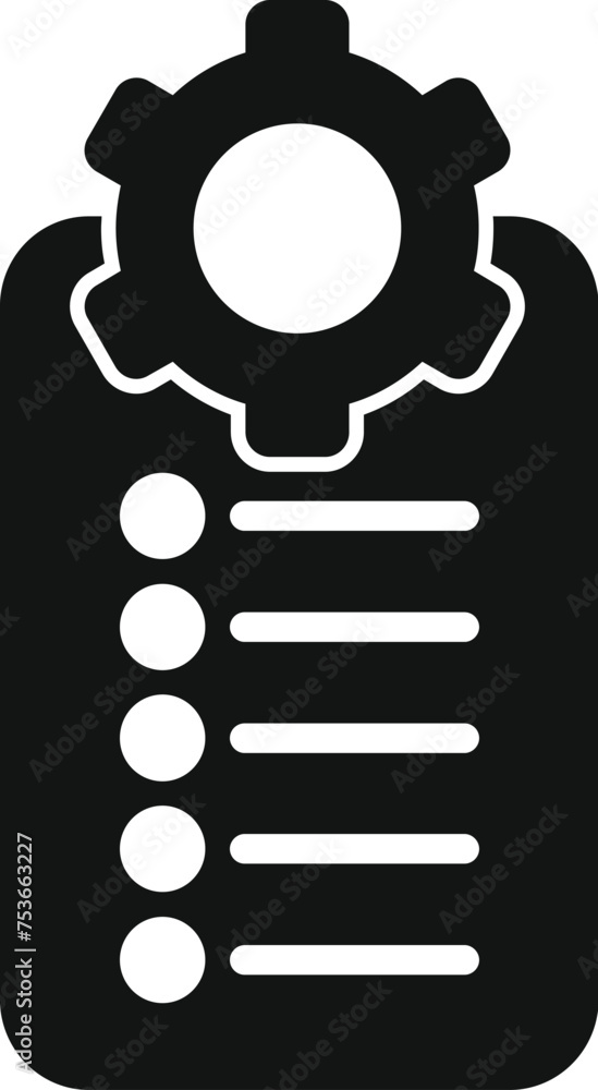 Access gear overview icon simple vector. Cooperation machine. Cog tech
