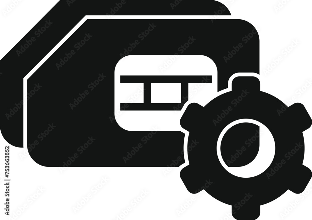 Sim tech mobile icon simple vector. Overview online. Random size access Sim tech mobile icon simple vector. Overview online. Random size access