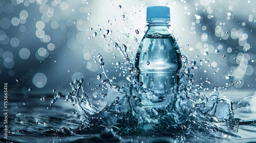 photo of bottle with cool water photo of bottle with cool water