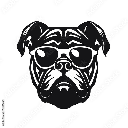 bulldog head tatoo