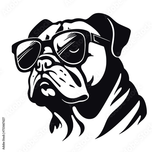 bulldog head tatoo