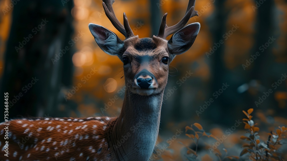 a cinematic and Dramatic portrait image for deer a cinematic and Dramatic portrait image for deer